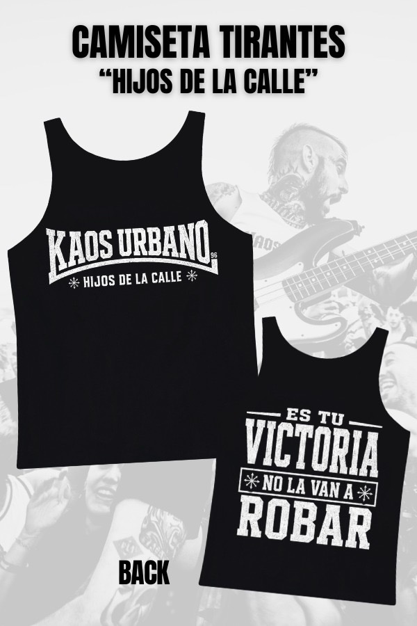 CAMISETA TIRANTES “HIJOS DE LA CALLE” NEGRO