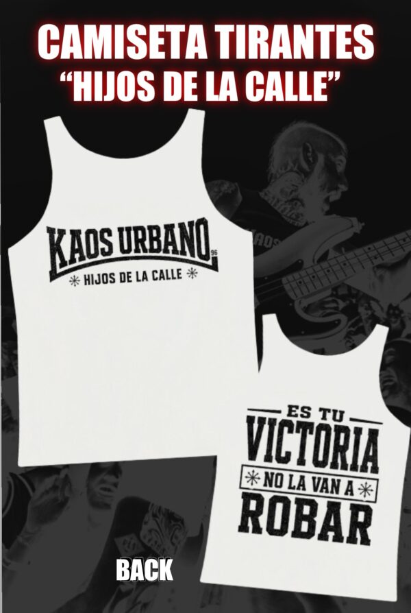 CAMISETA TIRANTES “HIJOS DE LA CALLE” BLANCO